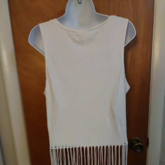 XHiliration Tank Top, with Elephant, String Bottom, White, M - Picture 2 of 7